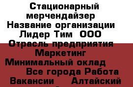 Стационарный мерчендайзер › Название организации ­ Лидер Тим, ООО › Отрасль предприятия ­ Маркетинг › Минимальный оклад ­ 24 800 - Все города Работа » Вакансии   . Алтайский край,Алейск г.